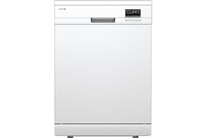HYE White 60cm Freestanding Dishwasher, 13 Place Settings, 5 Wash Programs, Quiet 47dB Operation & Eco Water Saving Mode – DW0113PW13