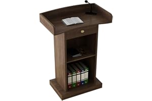 Feixunfan Lectern Podium Host Ceremonial Lectern Desk Reception Customer Desk For Company Campus for Restaurant Wedding (Color : Natural, Size : With drawer)