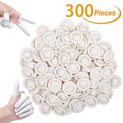 Preisvergleich Produktbild BESTZY 300PCS Fingerschutz Abdeckungen Einweg Latex Fingerlinge Antistatisch Latex Finger Cot Fingerhandschuhe Fingerkuppen Protector Covers Finger Caps