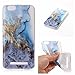 Price comparison product image Lonchee Lenovo A2020 Case Cover, Marble pattern Transparent Clear Soft TPU Bumper Back Cover Skin Protective Cover Cell Phone Case for Lenovo A2020 - Sea water blue