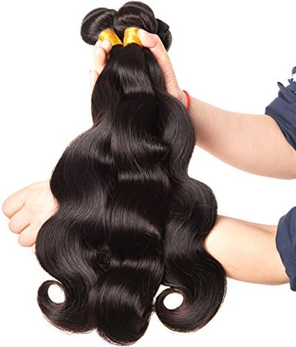 UR Beautiful Brazilian Body Wave Bundles Brazilian Virgin Hair Body Wave 3 Bundles 100% Human Hair Extensions Natural Color 100g±5g/pc (12 14 16 Inch)