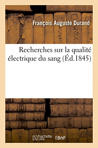 Recherches sur la qualité électrique du sang gratuit