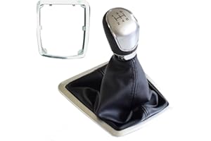 Cakievro 5 6 Gang Schaltknauf Hebel Manuell Fit Für Ford Focus 2 MK2 FL C-MAX 2006-2011MK3 MK4 MK7 Galaxy (silbrig 5S)