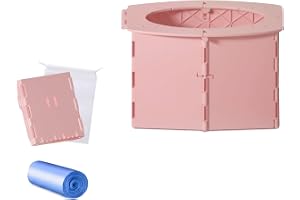 Vikbar potta, bärbar toalett för barn, bilresa, camping, inomhus och utomhus användning