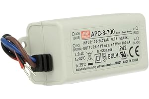 MEAN WELL Meanwell APC-8-700, Transformador CC driver led 700 mA 6 V-11 V DC 8 W corriente constante IP42