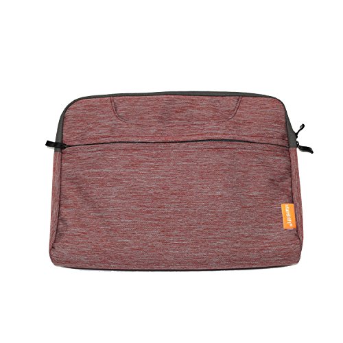 Willful Denim-Gewebe 13-13,3 Zoll Laptophülle Tragetasche Aktentasche Sleeve Tasche mit Griff für iPad Pro 12,9 / 33-33,8 cm-Laptop / Notebook-Computer / MacBook Air 13 / MacBook Pro 13 Rot - 2