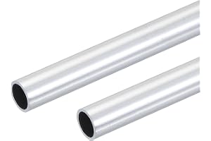 PATIKIL 6063 aluminiumrör, 2 st 12 mm OD 1 mm tjocklek 300 mm längd aluminium runda rör sömlös metall rakt rör för gör-det-sj