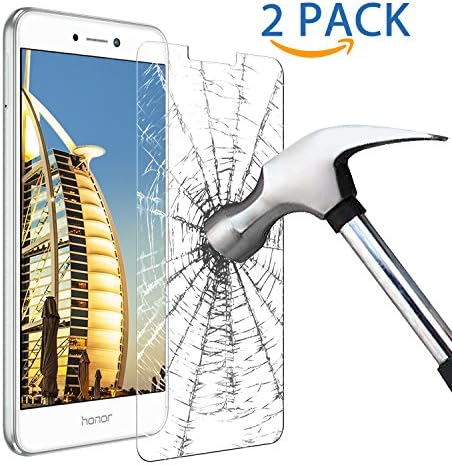 Huawei P8 Lite 2017 Screen Protector, Samione Huawei P8 Lite 2017 Tempered Glass [High Definition]Bubble Free 9H Hardness Screen Protector Film Guard Cover for Huawei P8 Lite 2017[2 Pack]