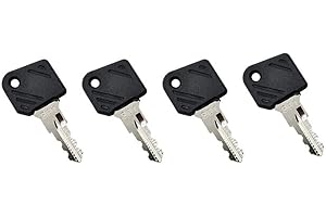 BODYA 4Pcs Ignition Switch Keys Excavator Keys for Linde Forklift Truck Model 801 Keys for Excavator Heavy Equipment, Black