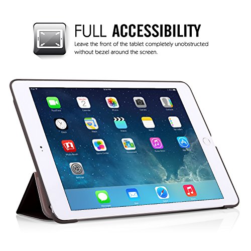 MoKo Hülle für Apple iPad Air 2 – Ultra Slim Kunstleder Schutzhülle Leder Hülle Tasche Ledertasche Etui Smart Case Cover mit Standfunktion Auto Sleep/Wake up Funktion für Apple iPad Air 2/iPad 6, Schwarz - 8