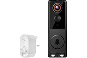 BoldHero 1080p Smart Video Doorbell Camera Wireless with Doorbell Receiver, AI Human Detection and Instant Alerts, 2-Way Talk, Color Night Vision, Cloud Storage, 2.4G Wi-Fi, Live View, Battery Powered
