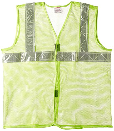 Aktion Safety Aarvee Safety Jacket Net 50 gsm 2" Reflective Tape (Green, AARV_GRN_50_10P_2in_net) -Pack of 10