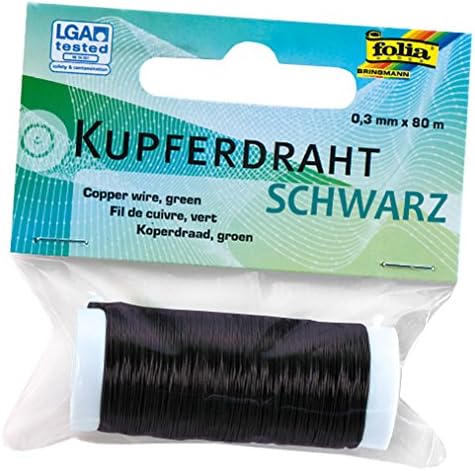 Folia 79290 - copper wire, 0.3 mm x 80 m, black
