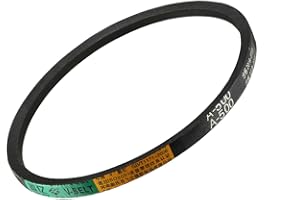 Kozelo Cinghie A500 - [Lunghezza Passo 530mm x Spessore 8mm x Larghezza 13mm] Cinghia di Trasmissione in Gomma Sezione A per Uso di Trasmissione di Potenza, Nera, 40 Gradi