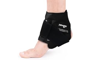 NEWGO Borsa del ghiaccio per caviglia, riutilizzabile, confezione singola nera