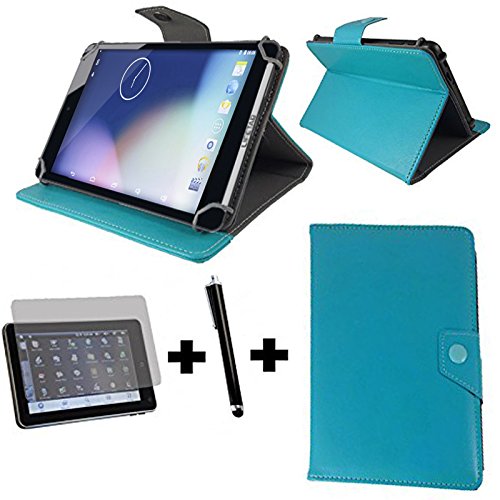 3er Starter Set Jay-Tech X10F1 25,65 cm / 10.1 Tablet Pc Tasche mit Standfunktion - 10 Zoll Türkis 3 in 1