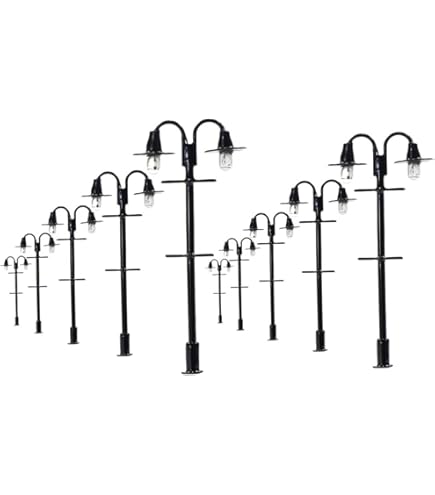 Evemodel 5 stuks model LED spoor N 1:160 trein verlichting lamp straatlantaarn modelbouw LED licht poppenhuis decor