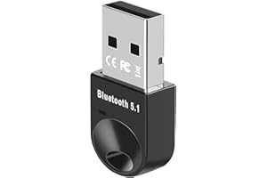 zoerbufan Adaptateur USB Bluetooth 5.1, Clé Bluetooth Dongle pour Windows 11/10/8.1/7, Supporte Casque, Souris, Manette, Clavier, Imprimantes, Pc, Smartphone, Tablette (Noir)