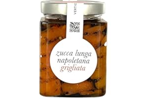 IL TOMOLO Zucca Lunga Napoletana Grigliata - Prodotto Artigianale - Olio Extra Vergine Di Oliva - Senza Conservanti - 580 grammi