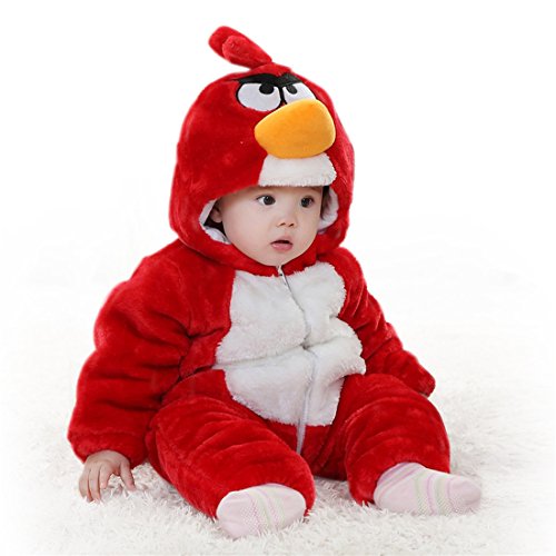 Jumpsuit Angry Bird Onesie Halloween Costumes for Baby Height 31.5-35 Inches