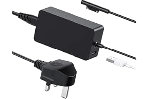 BTBSZ Surface Laptop Charger 65W Microsoft Surface Pro Charger For Surface Pro 9/8/7/6/5/4/3/X Surface Laptop1/2/3/4 & Surface Go1/2/3 & Surface Book1/2/3 with 5V 1A USB Charging Power Supply (DHM1706)