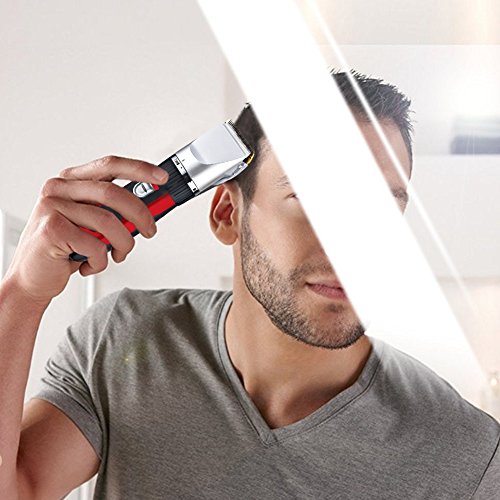 Surker Herren Kinder Elektrischer Profi Haarschneider Set Netz und Akkubetrieb Haarschneidemaschine mit 8 Aufsätzen Bartschneider Haartrimmer für Friseur Salon oder Privaten Gebrauch - 4