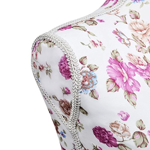 vidaXL Damenbüste Schneiderpuppe Büste Torso Mannequin Baumwolle weiß mit Rose 30030 - 2