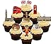 Produktbild Union Jack, London Bus, Big Ben etc. Party Pack, Edible Cupcake Toppers - Stand-up Wafer Cake Decorations by Made4You