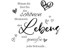 HPNIUB Wandtattoo nimm dir Zeit für die schönen Momente wandtattoo wohnzimmer Sprüche zitate Wandsticker Flur und Diele