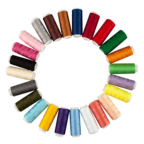 TRIXES 24 verschieden Nähgarne in unterschiedlichen Farben aus Polyester.