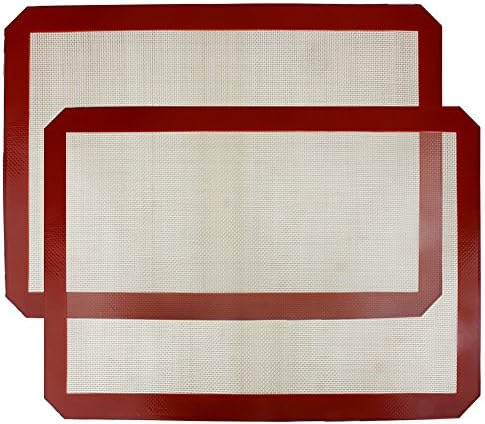 Gutian Baking Mat for Oven Silicone Food Network and NON stick baking mat set, 2 pieces