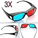 Price comparison product image Big argain 3 Red lue Cyan NVIDIA 3D VISION Myopia General Glasses by ig argain Store