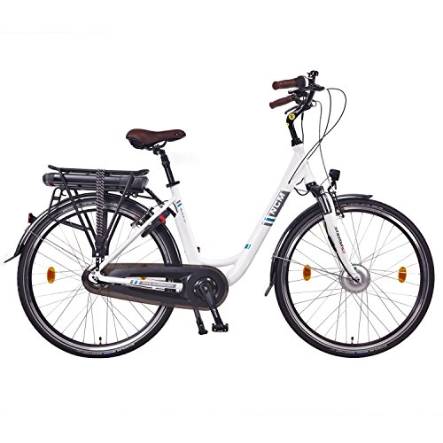 NCM Munich N7C,28″ Zoll Elektrofahrrad Herren/Damen Unisex Pedelec,E-Bike,City Elektrofahrrad mit Rücktrittbremse, 36V 250W 14Ah Lithium-Ionen-Akku mit 504Wh PANASONIC Zellen, weiß - 2