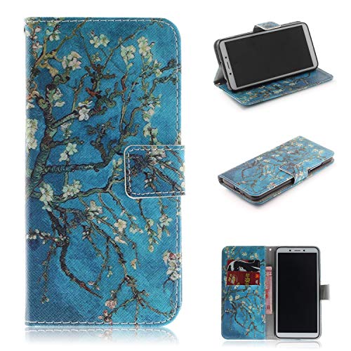 COZY HUT Xiaomi Redmi 6A Case, Premium PU Folio Leather Wallet Shock Absorber Full Body Protection Holster Case Cover Skin Shell for Xiaomi Redmi 6Ainch - Pear