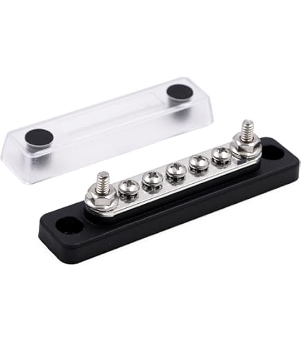 QWORK Sammelschiene 180A 12-48V - 12 Klemmen Mit 32 Kabelschuhen