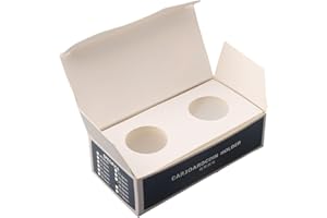 Emiif 50 soportes de cartón para monedas, 100 x 50 mm, fundas protectoras para monedas, vitrinas para suministros de colección de monedas (25 mm)