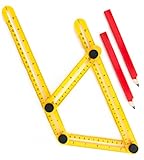 ✅ MESSEN OHNE SICH ZU ÄRGERN - Legen Sie den Angle-izer einfach auf die zu vermessende Stelle, Messen Sie und ziehen Sie die Schrauben fest, um den Winkel festzuhalten. Dieses 4-seitige Lineal ist auf Inches und Zentimeter kalibriert, damit Sie für jedes Projekt die richtigen Maße erhalten.
