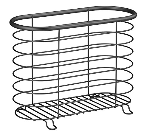 mDesign Zeitungs- und Zeitschriftenhalter für Bad, Büro, Eingangsbereich – Mattschwarz - 3