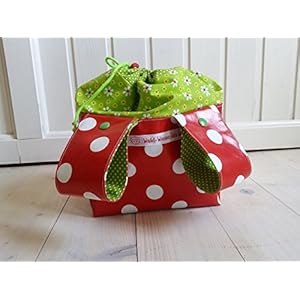 Lenkertasche, rot - mit Häubchen