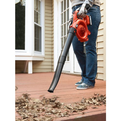 Black+Decker 18V Li-Ion Akku-Gartenbläser, Laubbläser, ohne Akku, 192km/h Blasgeschwindigkeit, GWC1800LB, schwarz orange - 5