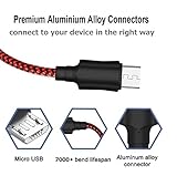 【El Cable Extra Largo】: El cargador android de 2M es cómodo de usar mientras está en la cama, sofá, automóvil u oficina. Puede conectar dispositivos más que nunca