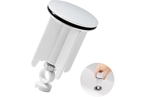 GUIGA Universal Stöpsel Waschbecken 40mm Chrom Abflussstopfen,Abflussstopfen Waschbecken für Alle Handelsüblichen Waschbecken und Bidets, Rostfrei & Dicht