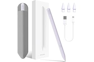 Milikilo Lápiz Capacitivo para iPad 2018-2025,Lápiz para i-Pad 9ª y 10ª Gen,Lápiz con Soporte para Lápices,Rechazo de Palma,Sensibilidad a la Inclinación,para iPads 6/7/8/9/10/11th 2025 (Púrpura)