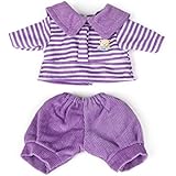 Miniland - Conjunto polo y pantalón, 21 cm, color violeta (31695)