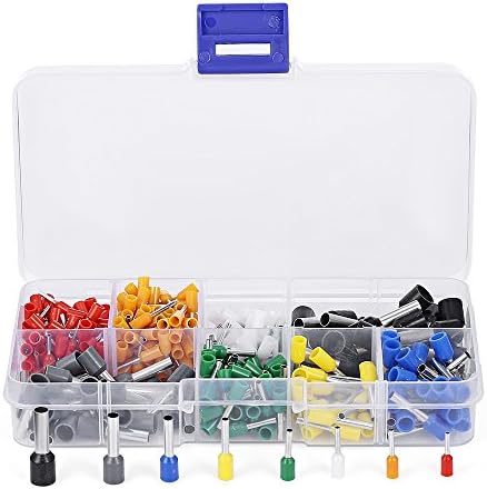 400pcs 0,5-6mm Electrical Wire Insulated Ferrule Crimp Terminals Connectors Kit Pack Electrical Terminals Spade Bullet Connectors
