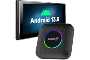 CarlinKit Android 13 CarPlay AI BOX/Versione LED/8 GB+128GB/Wireless CarPlay e Adattatore Android Auto/Guarda Netflix, YouTube, SM 6225/Google Play Store/Aggiornamento OTA