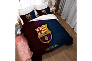 CHAOSE-ESB Juego De Funda Nórdica para Niños Equipo De Fútbol De Dibujos Animados FC Barcelona, para Niños, Niñas, Niños, Ropa De Cama Textil para El Hogar (patrón 05,(150x200cm)-Cama de 90)