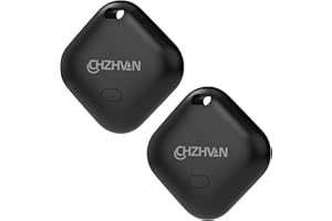 CHZHVAN Air Traceur Tag de Portefeuille Fonctionne avec Apple Localiser (iOS Uniquement), Batterie Remplaçable, Résistant à l'eau, Trouve Bluetooth Tracker pour Sacs, Bagages, Animaux et Sac à Dos