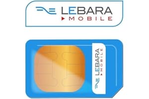 Lebara Carte SIM 4G internationale avec carte SIM Nano/Micro/Standard - Appels illimités - Pour iPhone 3G, 3GS, 4, 4S, 5, 5S, 5C, 6, 6S, 6+ - Samsung Galaxy S1, S2, S3, S4, S5, S6, S6 Edge