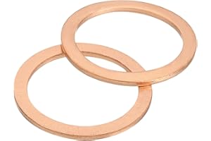 QUARKZMAN 5 Stück Unterlegscheiben Kupfer M22 x 28 mm Metrische Metall Flache Dichtringe Kupferringe Hardware-Befestigungselement für Schrauben Bolzen Muttern Feder